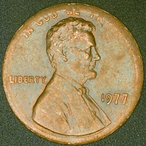1977-Lincoln-With-Smooth-Edges-On-Obverse,-PMD?